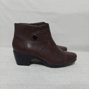 NEW Clarks‎ Emily Calle Boot Brown Leather Women's Size 8M